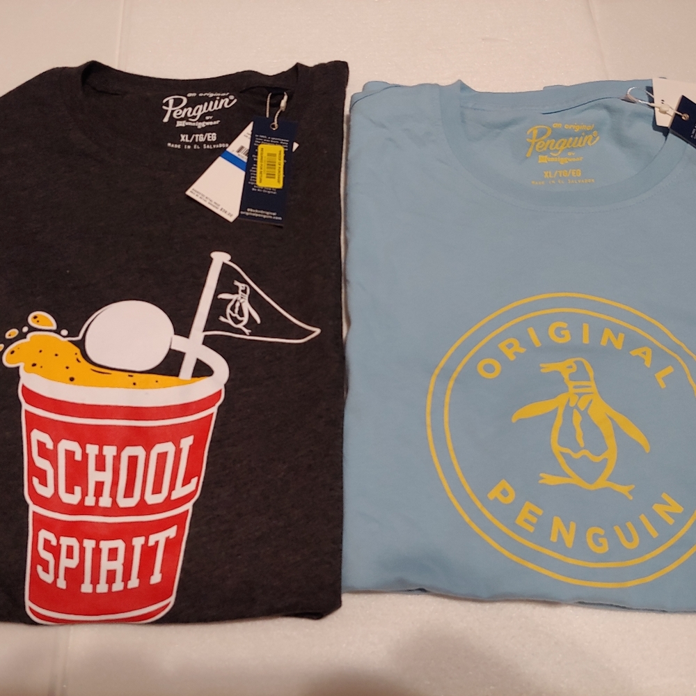 PENGUIN T SHIRT ORIGINAL AND  SCHOOL SPIRIT CUP